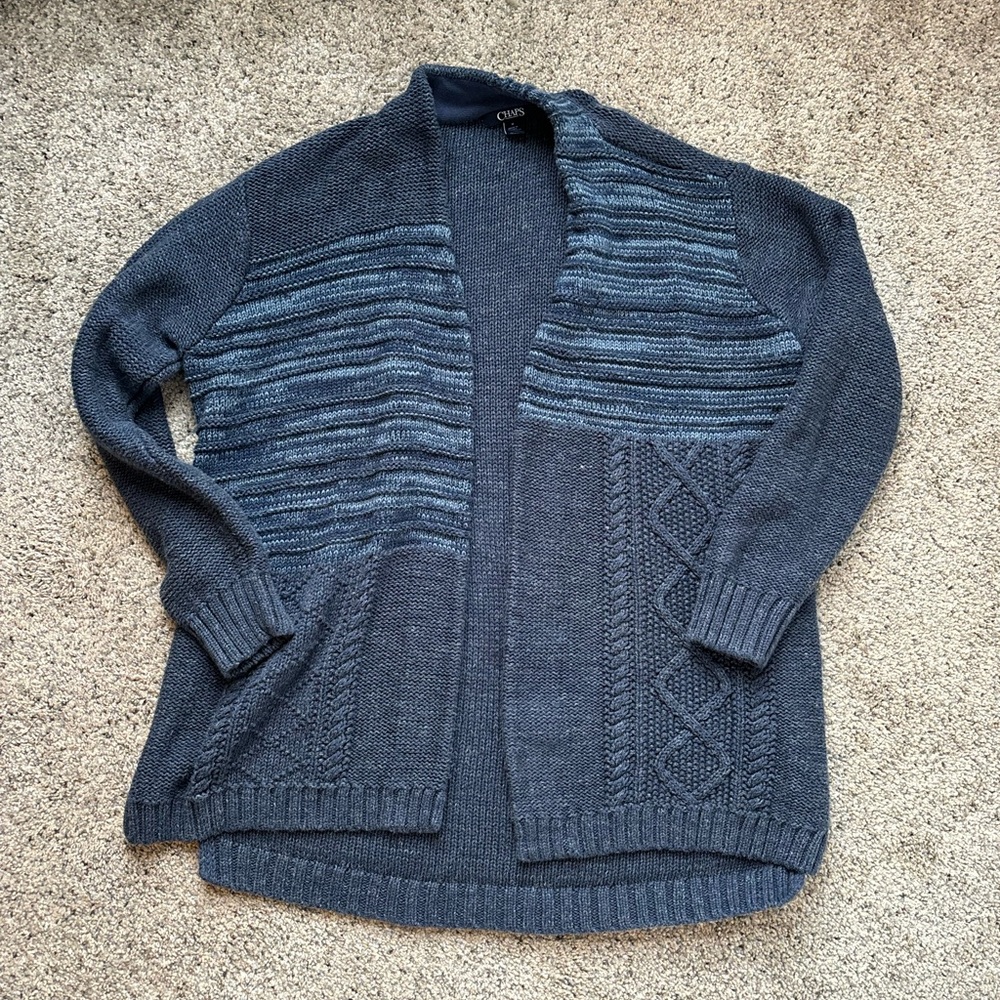 Chaps Heavyweight Cable Knit Cardigan (M)